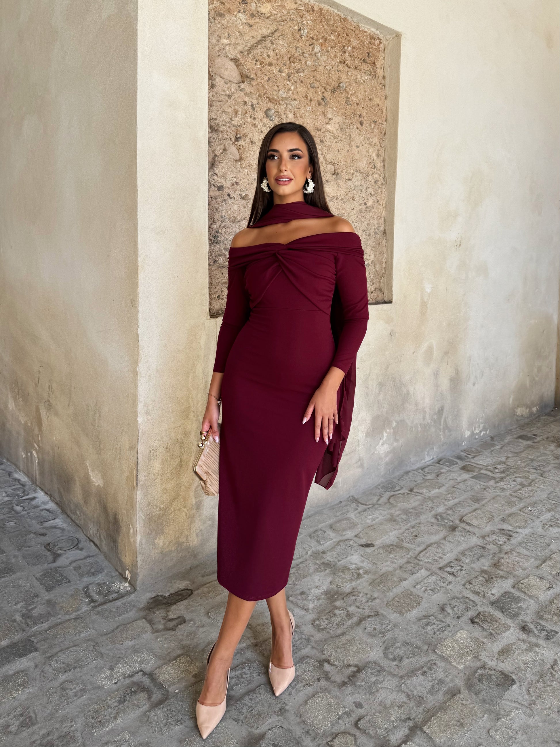 VESTIDO DIDO VINO