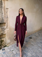 VESTIDO ALBA TINTO