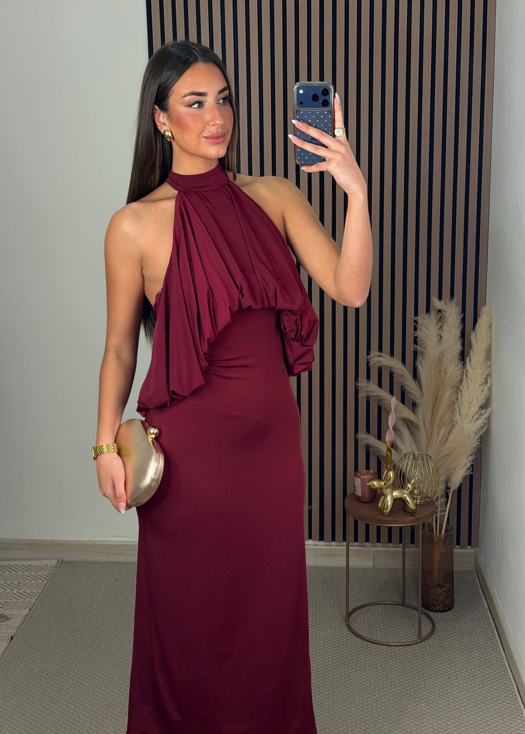 VESTIDO ROSA BURDEOS