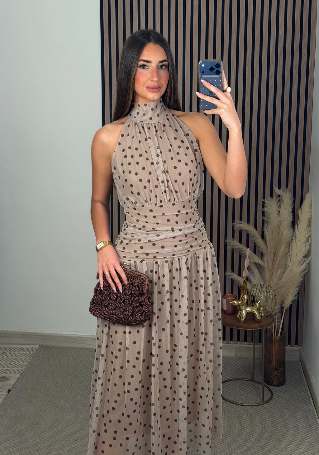 VESTIDO CLAVELLINA TAUPE