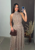 VESTIDO CLAVELLINA TAUPE