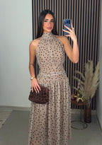 VESTIDO CLAVELLINA TAUPE