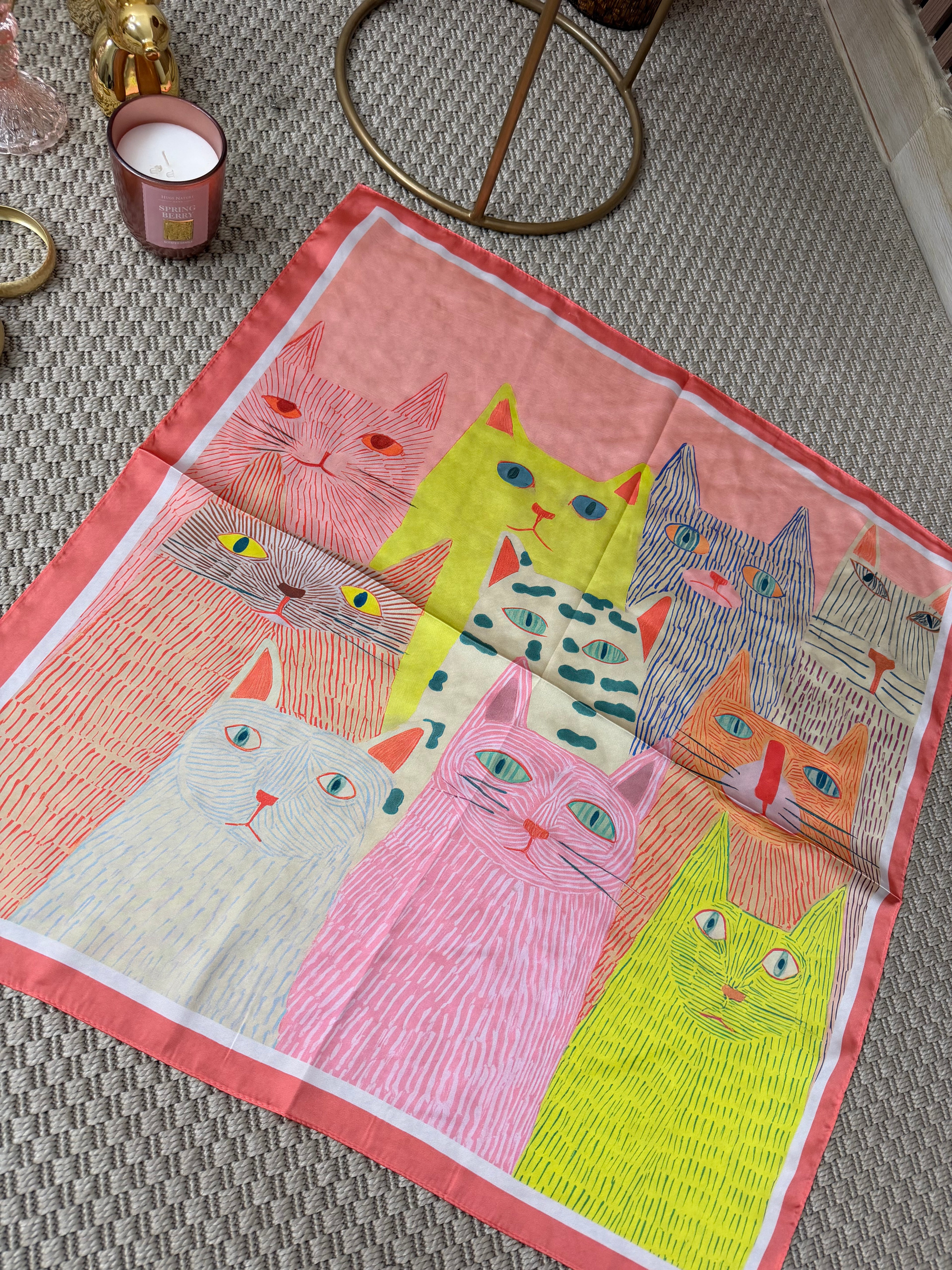 PAÑUELO KITTY MANDARINA