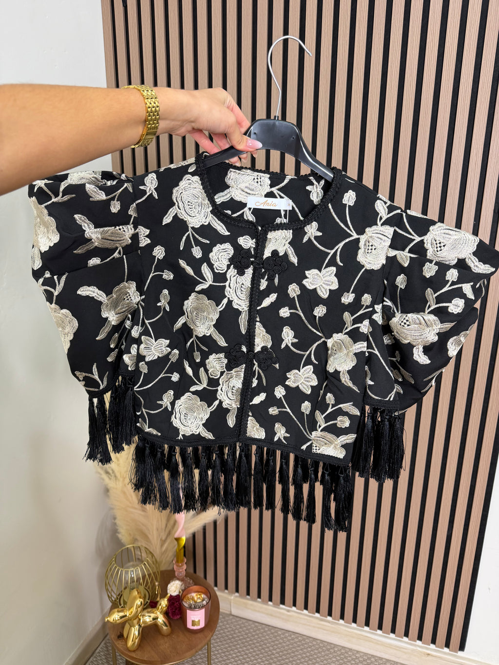 CONJUNTO CANASTA VERANO BORDADO NEGRO