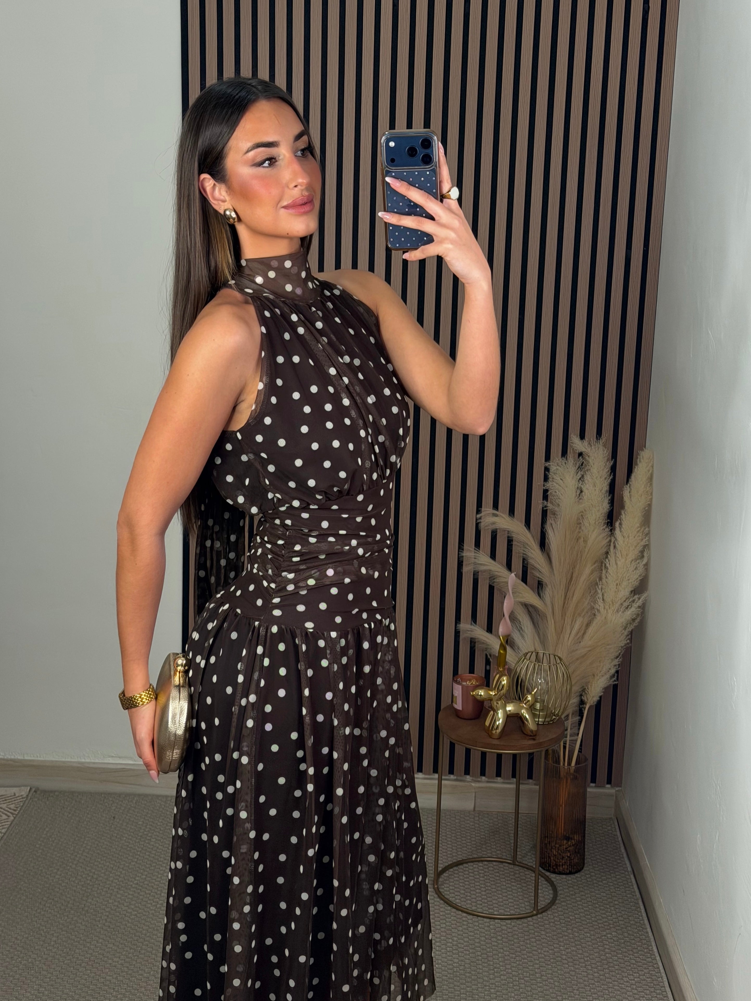 VESTIDO CLAVELLINA MARRÓN