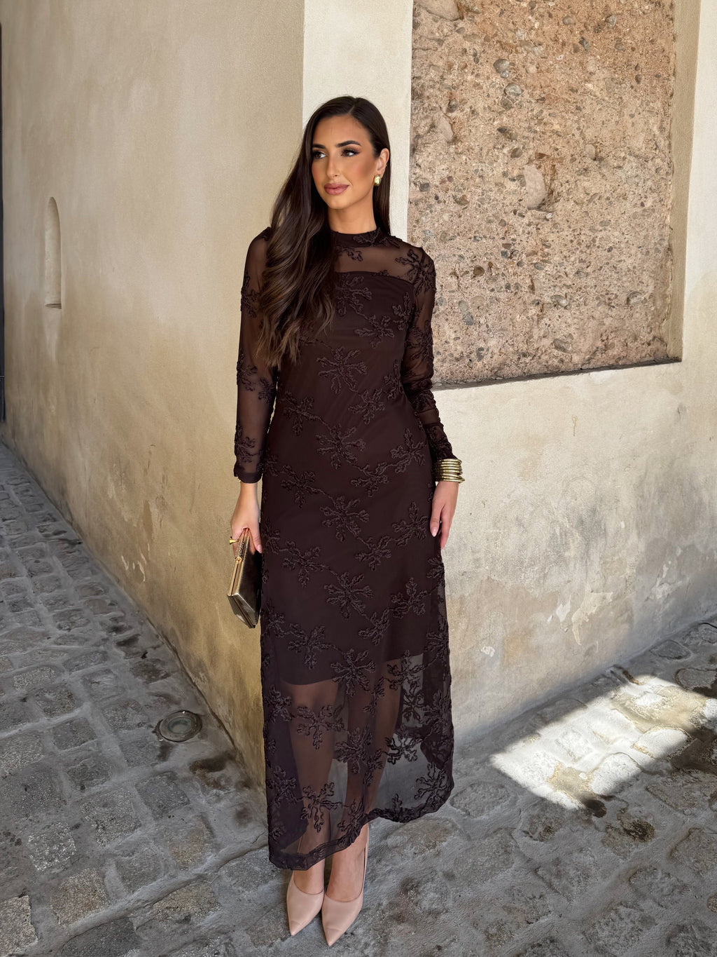 VESTIDO SILVIA MARRÓN