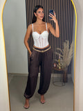 PANTALÓN SATINADO CHOCOLATE