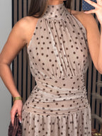 VESTIDO CLAVELLINA TAUPE