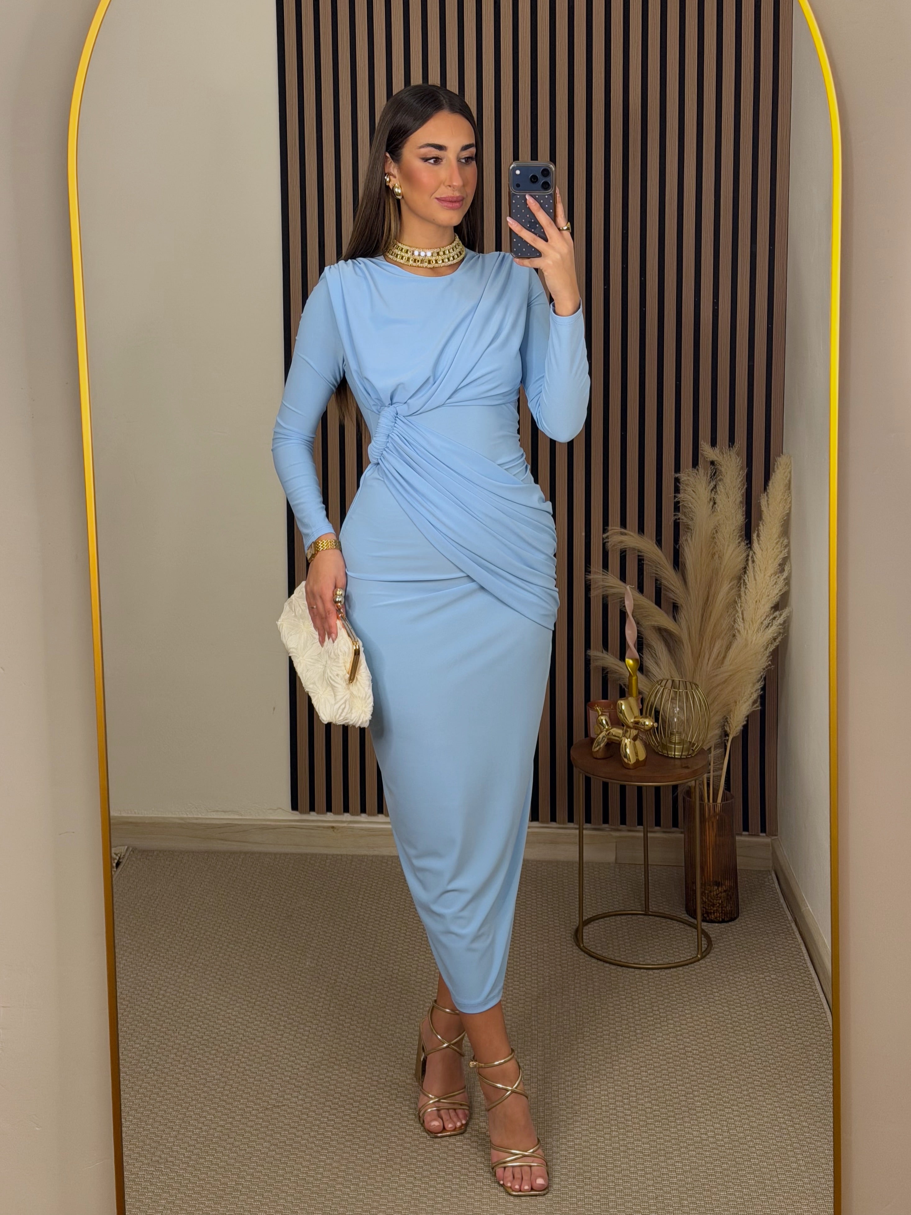 VESTIDO CELESTE