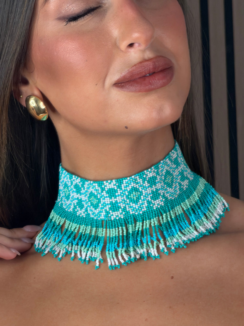 CHOKER ÉTNICO TURQUESA