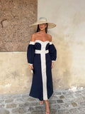 VESTIDO MIMBRE MARINO