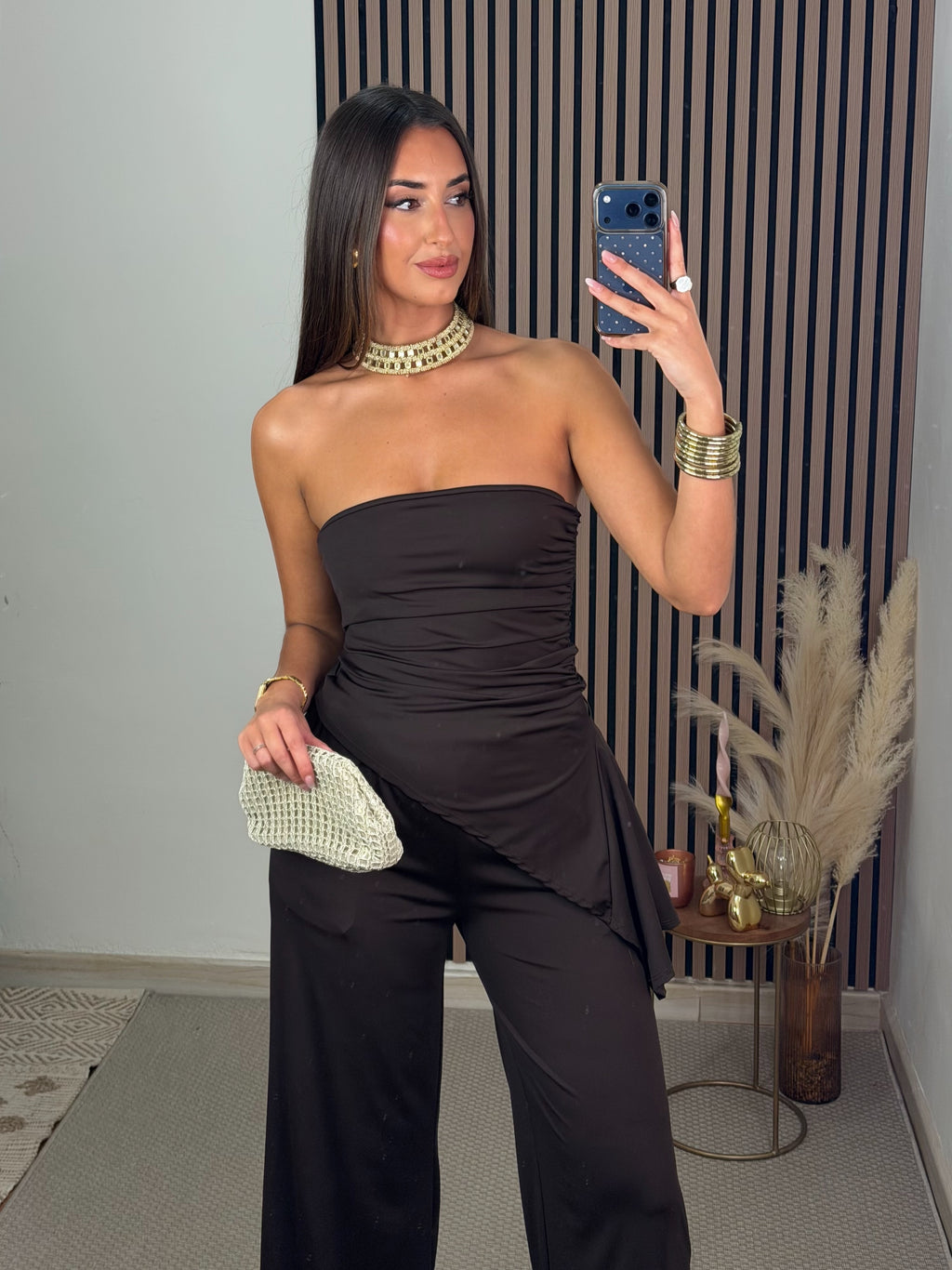 CONJUNTO MARGARITA MARRÓN