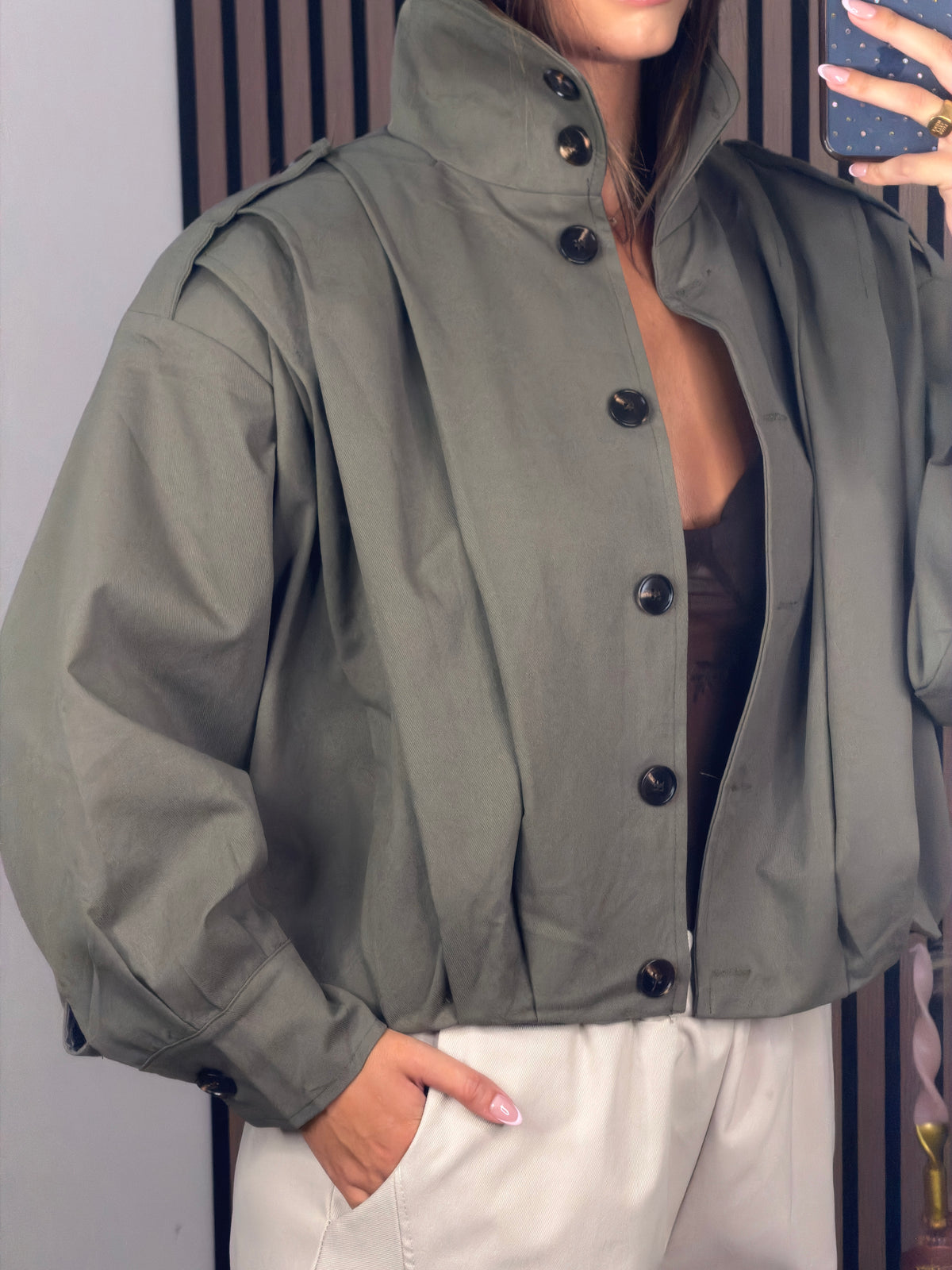 BOMBER GABARDINA MILITAR