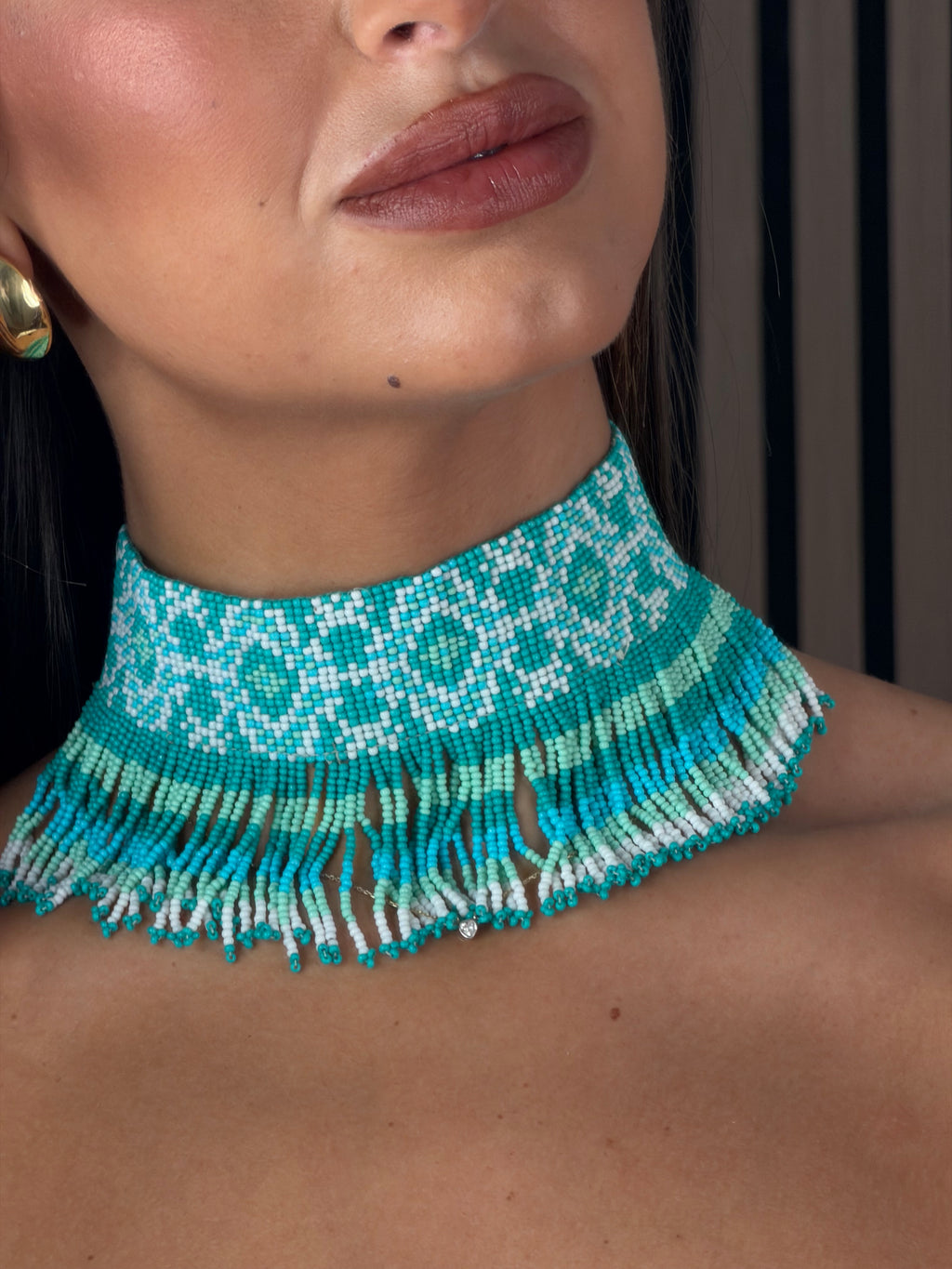 CHOKER ÉTNICO TURQUESA