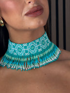 CHOKER ÉTNICO TURQUESA