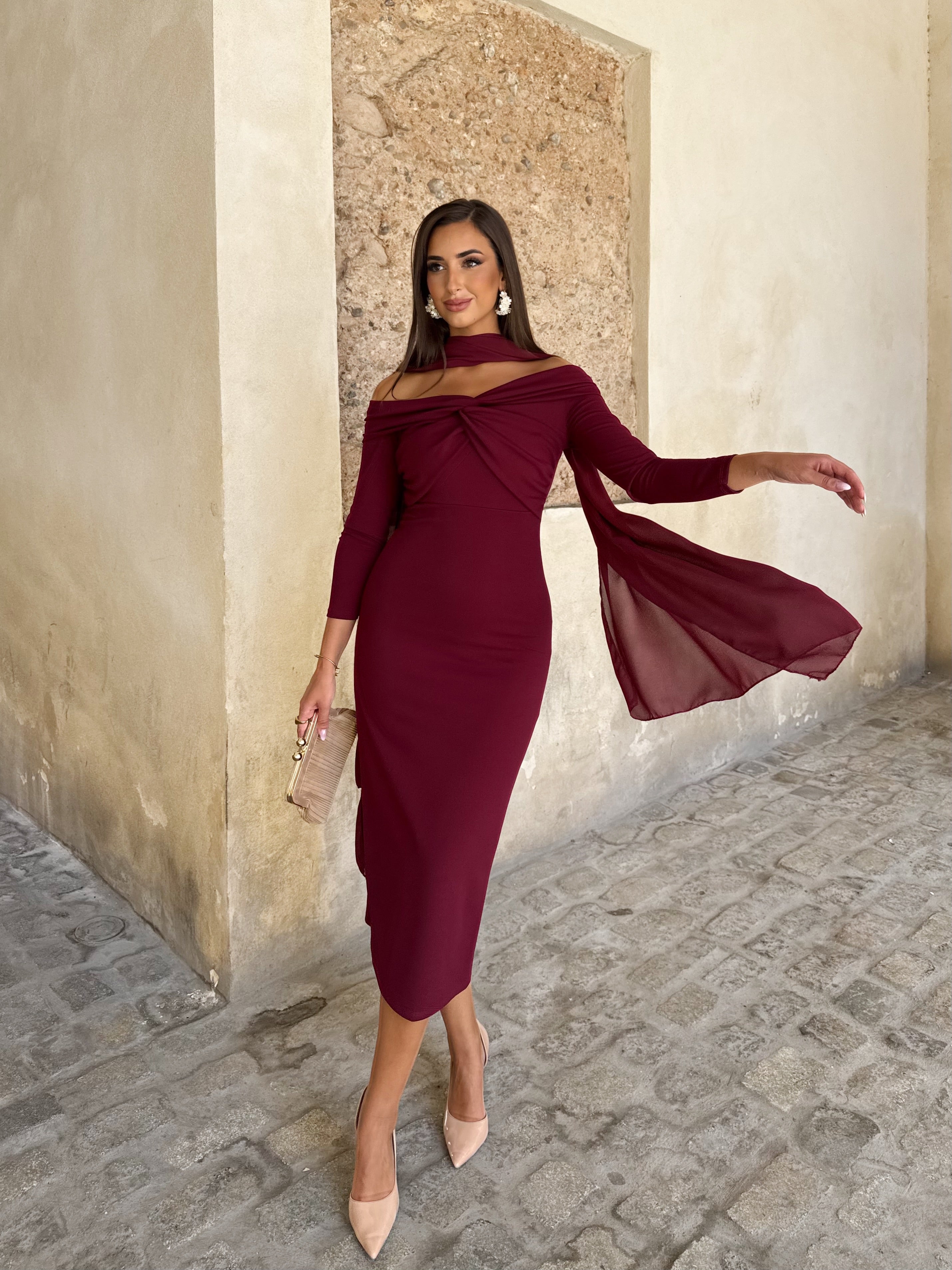 VESTIDO DIDO VINO