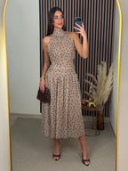 VESTIDO CLAVELLINA TAUPE