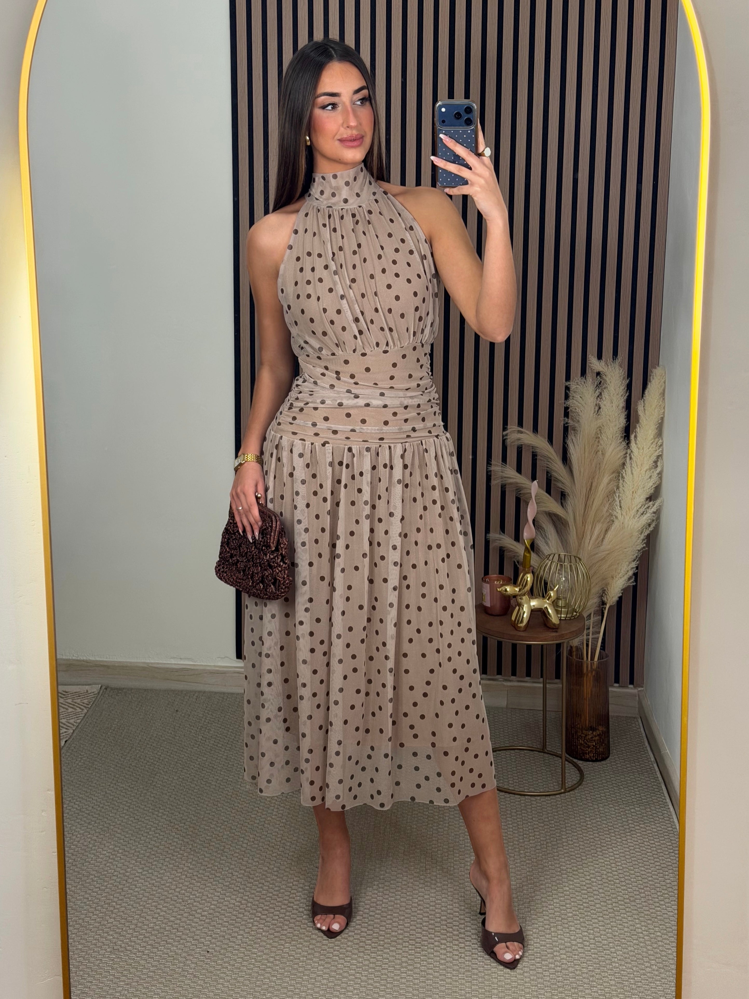 VESTIDO CLAVELLINA TAUPE