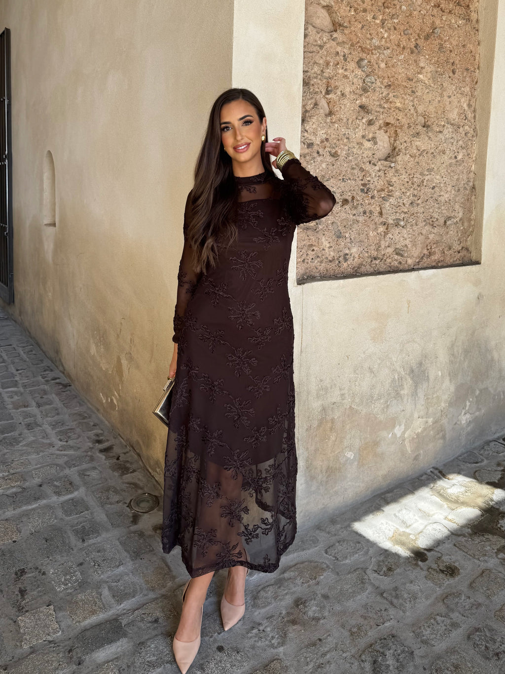 VESTIDO SILVIA MARRÓN