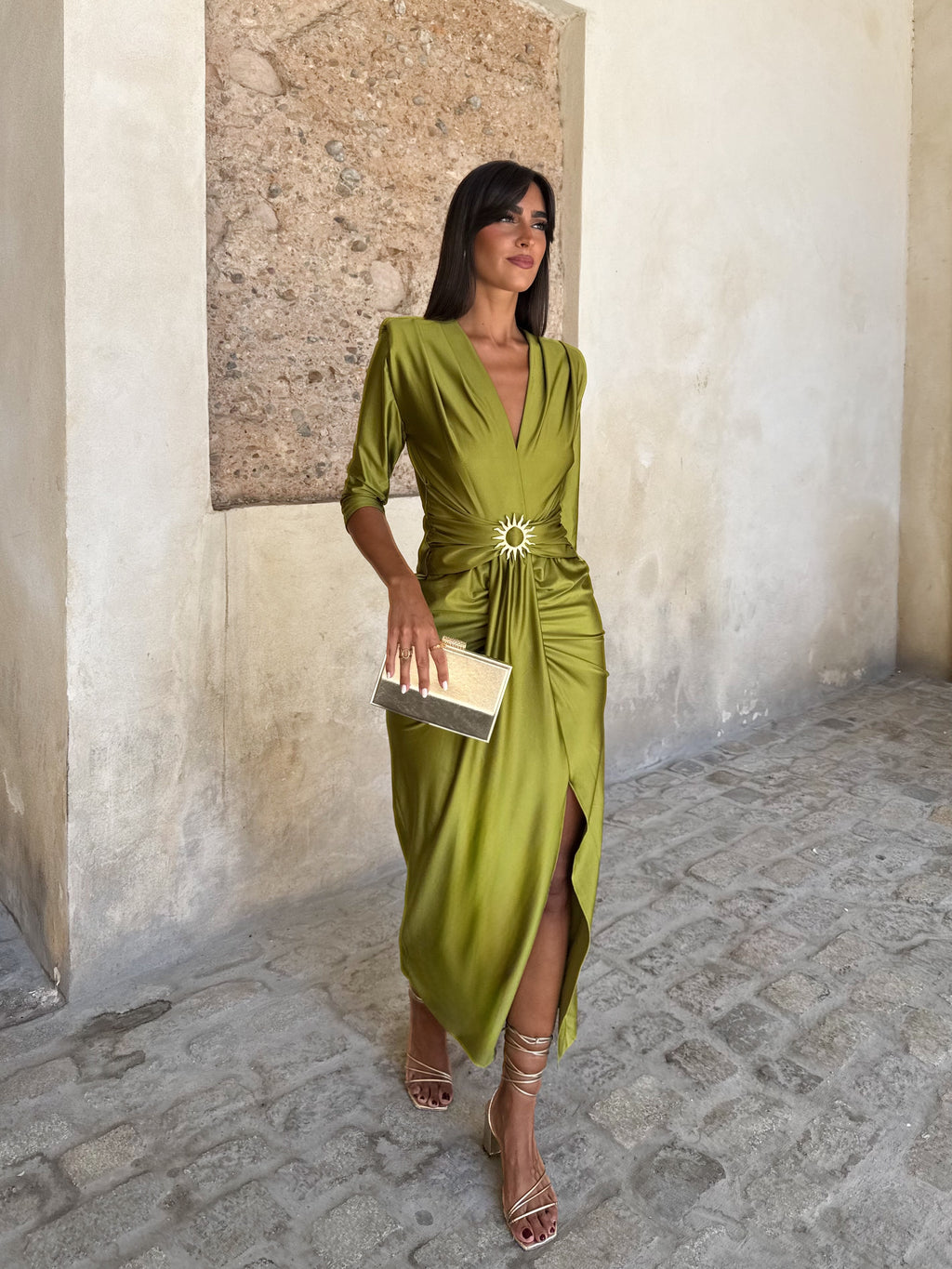 VESTIDO ATENEA PISTACHO