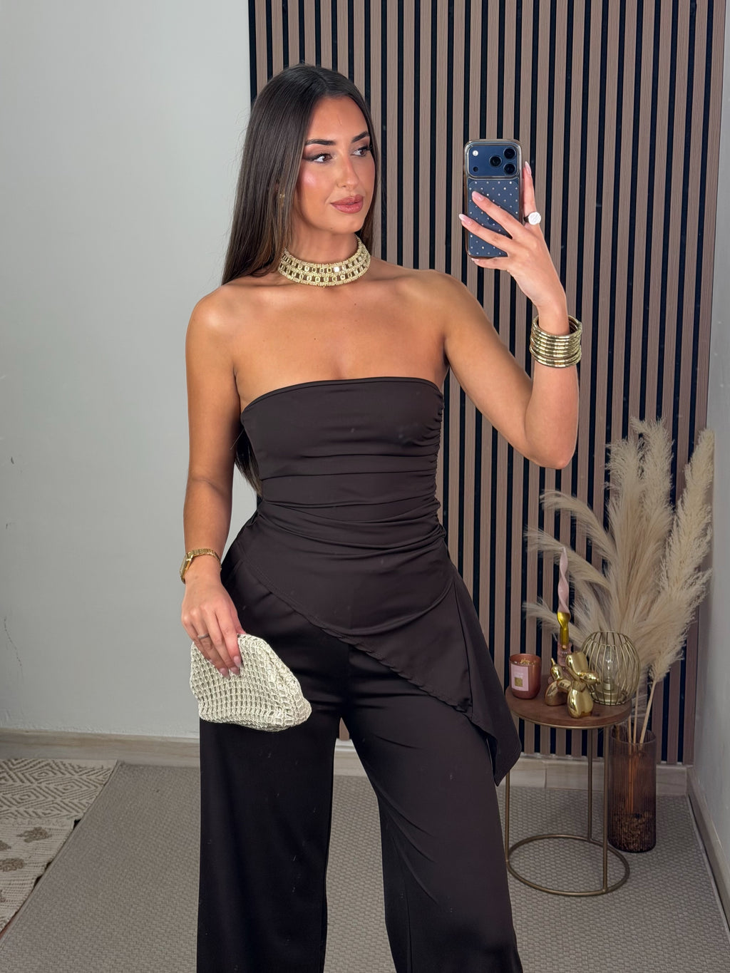 CONJUNTO MARGARITA MARRÓN