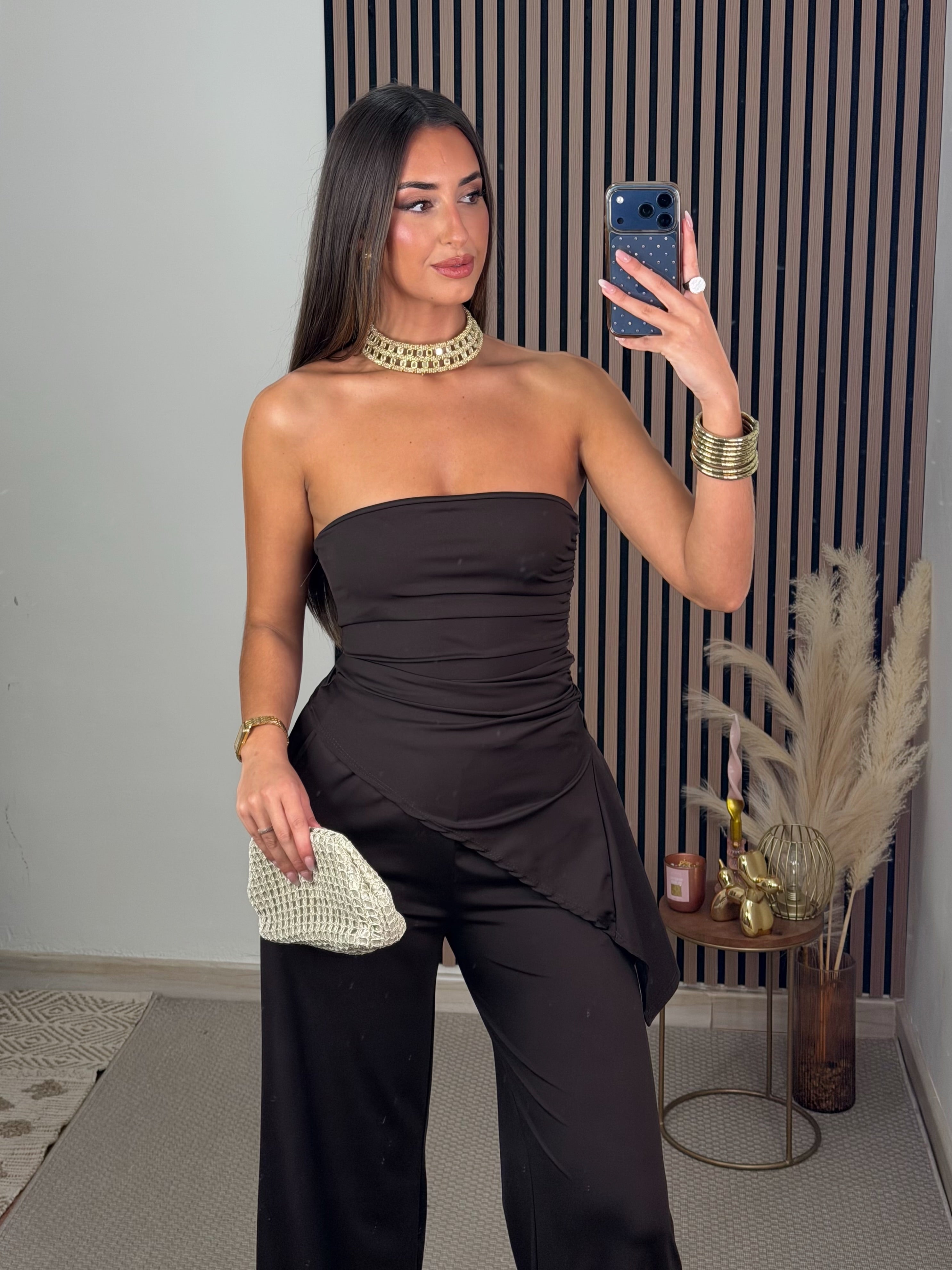 CONJUNTO MARGARITA MARRÓN