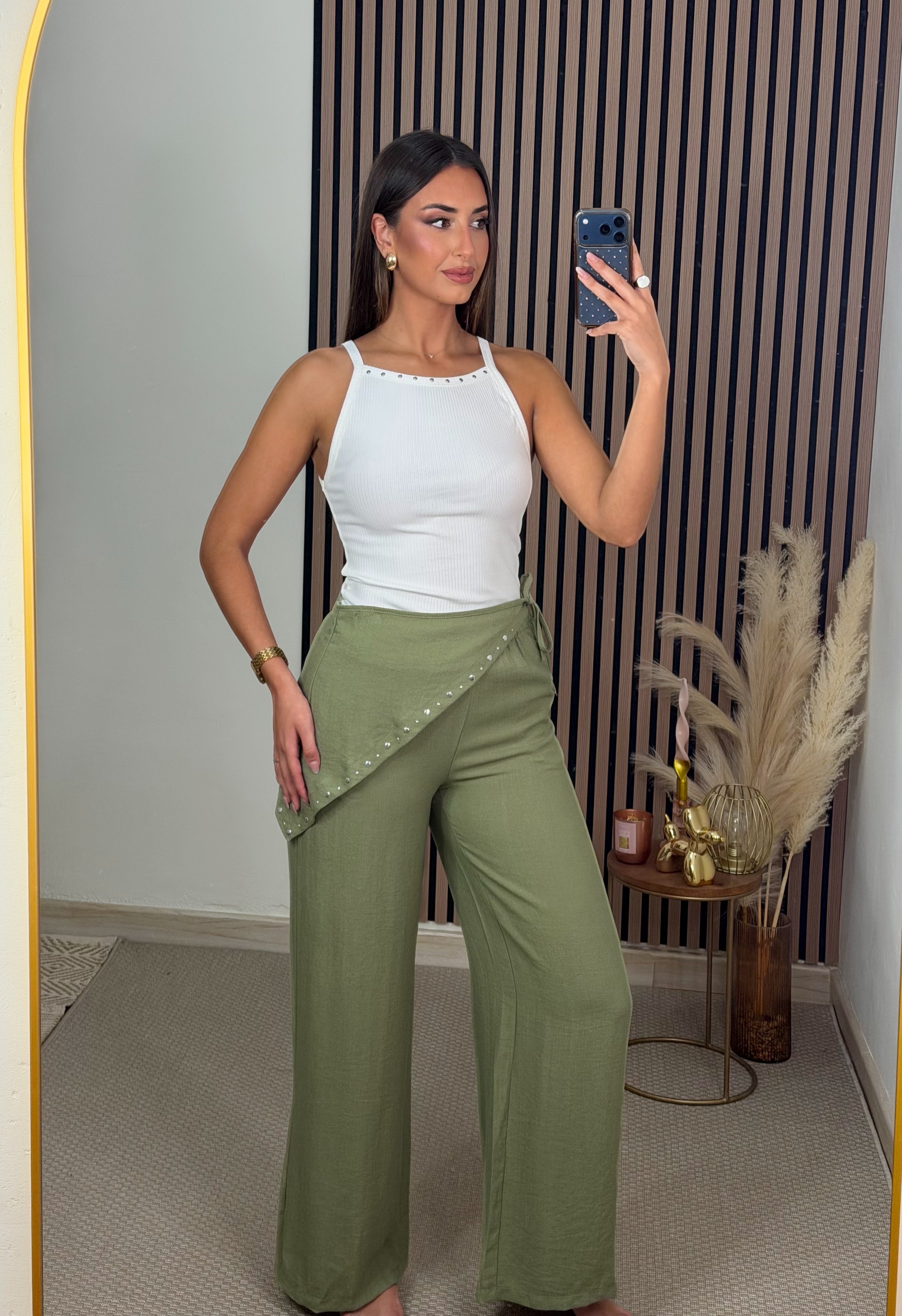 PANTALÓN LINO BANDANA