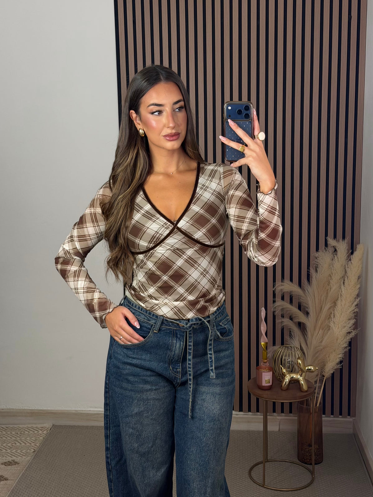 TOP MANDI MARRÓN