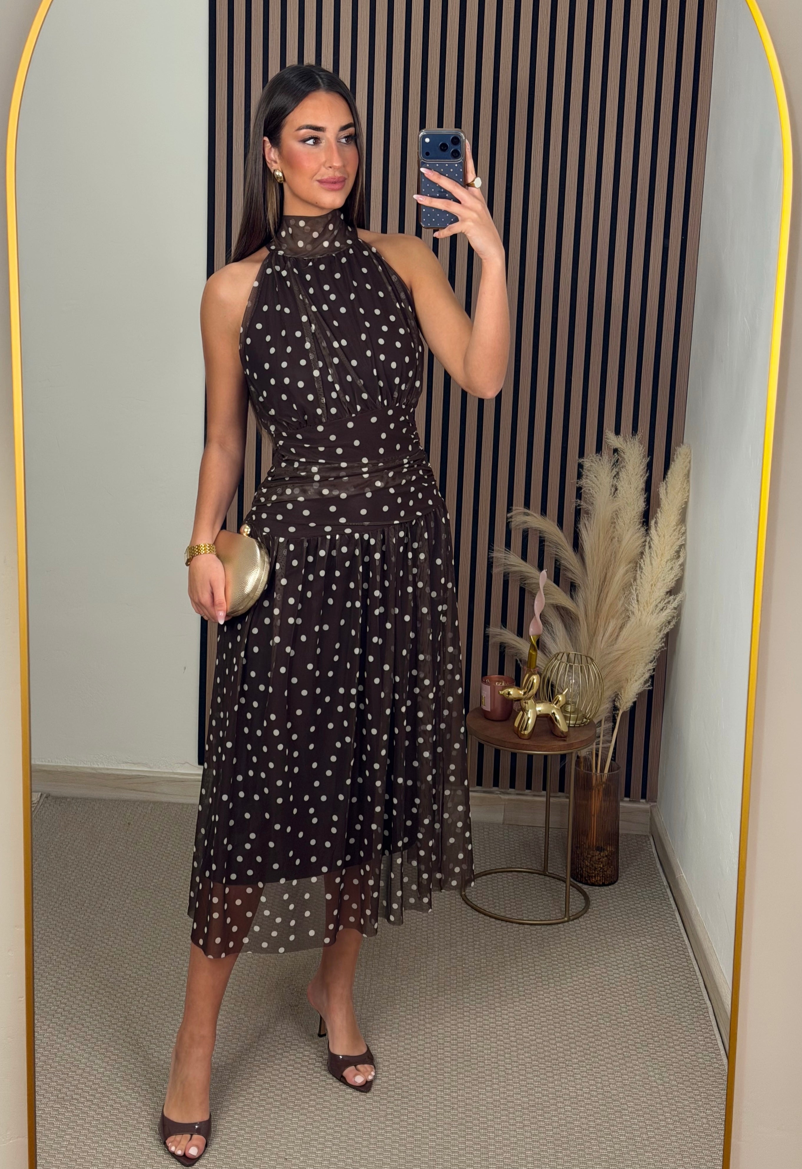 VESTIDO CLAVELLINA MARRÓN