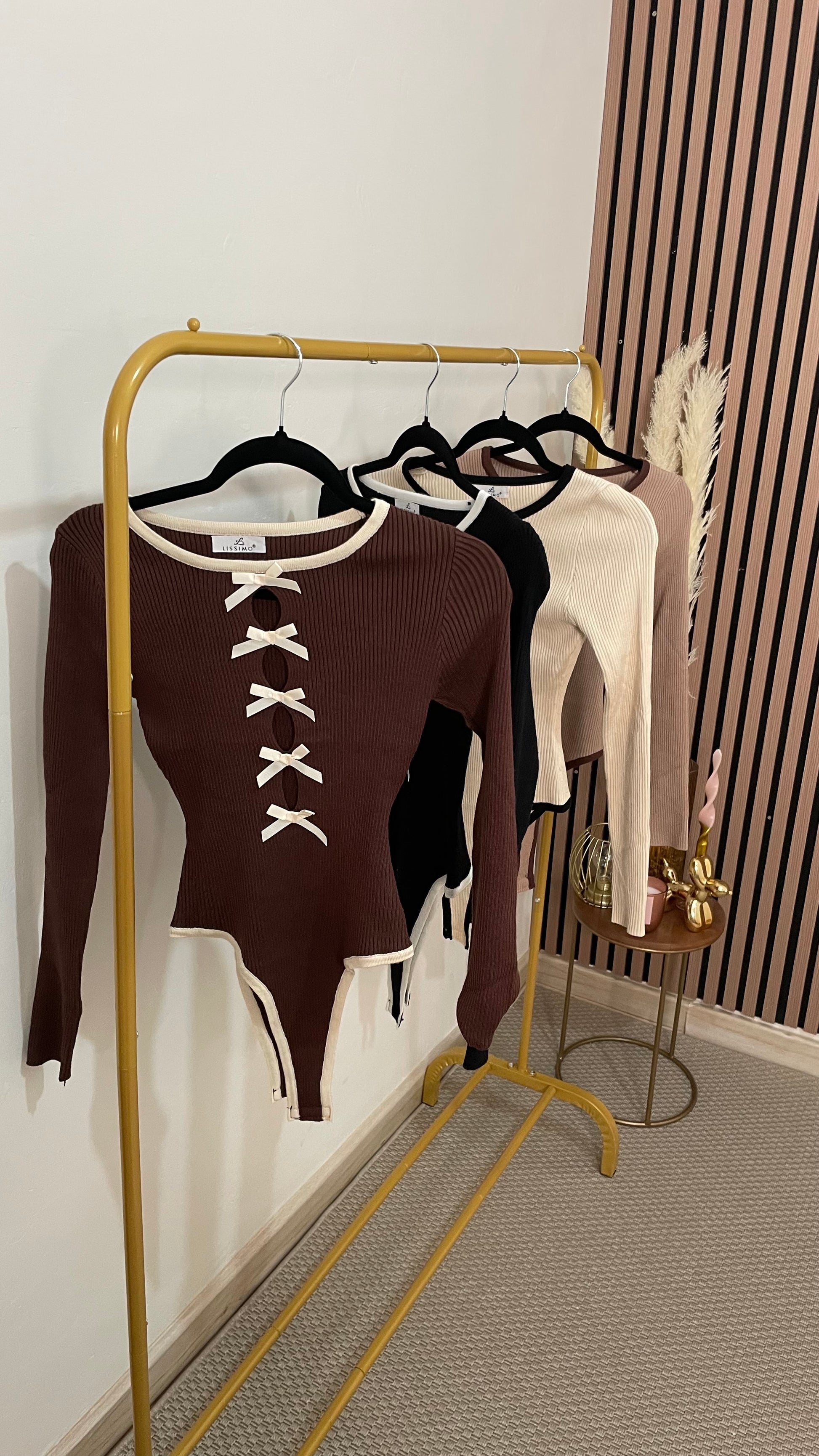 BODY PUNTO DETALLE LAZO MARRÓN/BEIGE