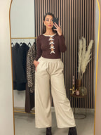 PANTALÓN POLIPIEL BEIGE
