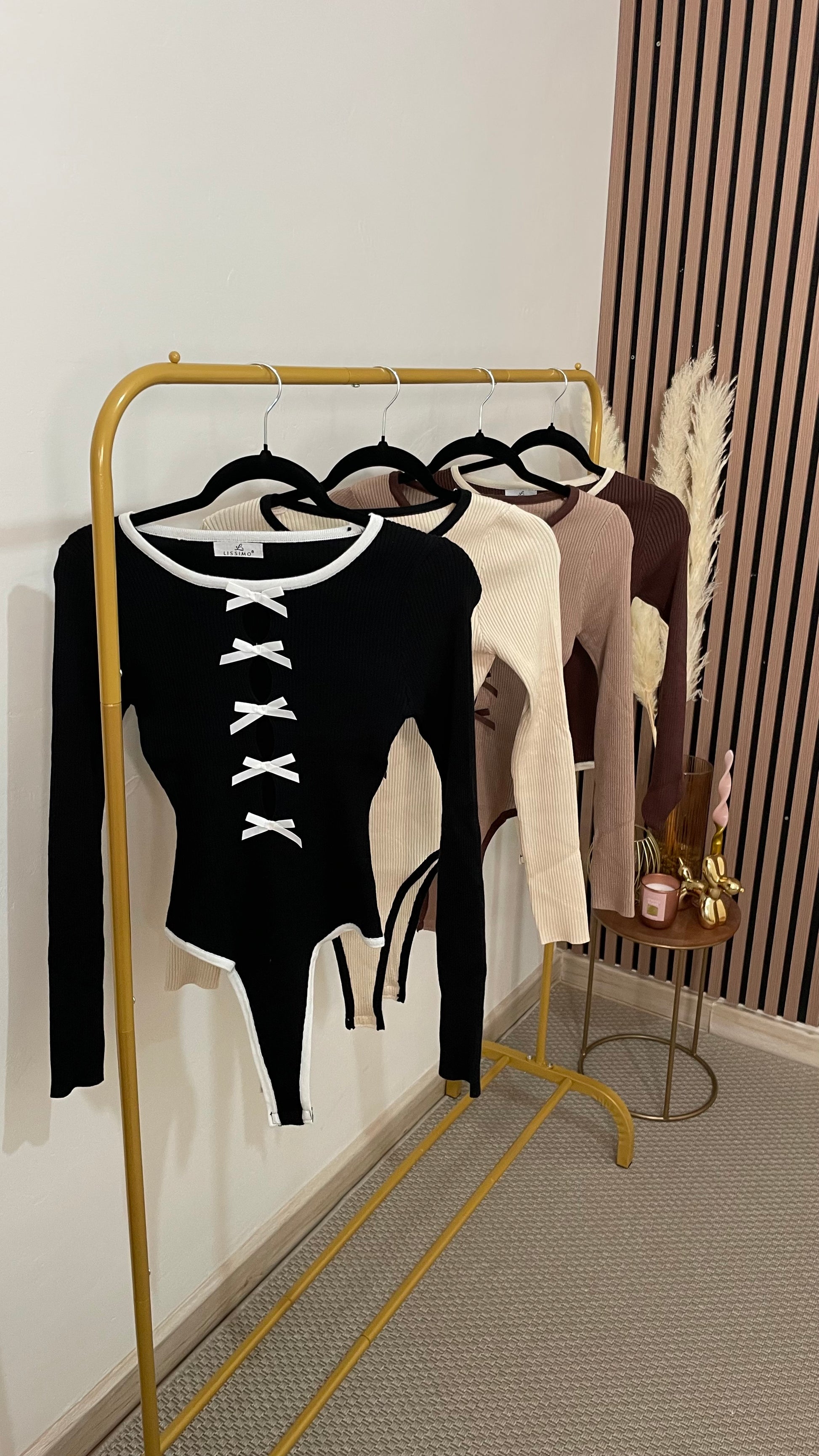 BODY PUNTO DETALLE LAZOS NEGRO/BLANCO