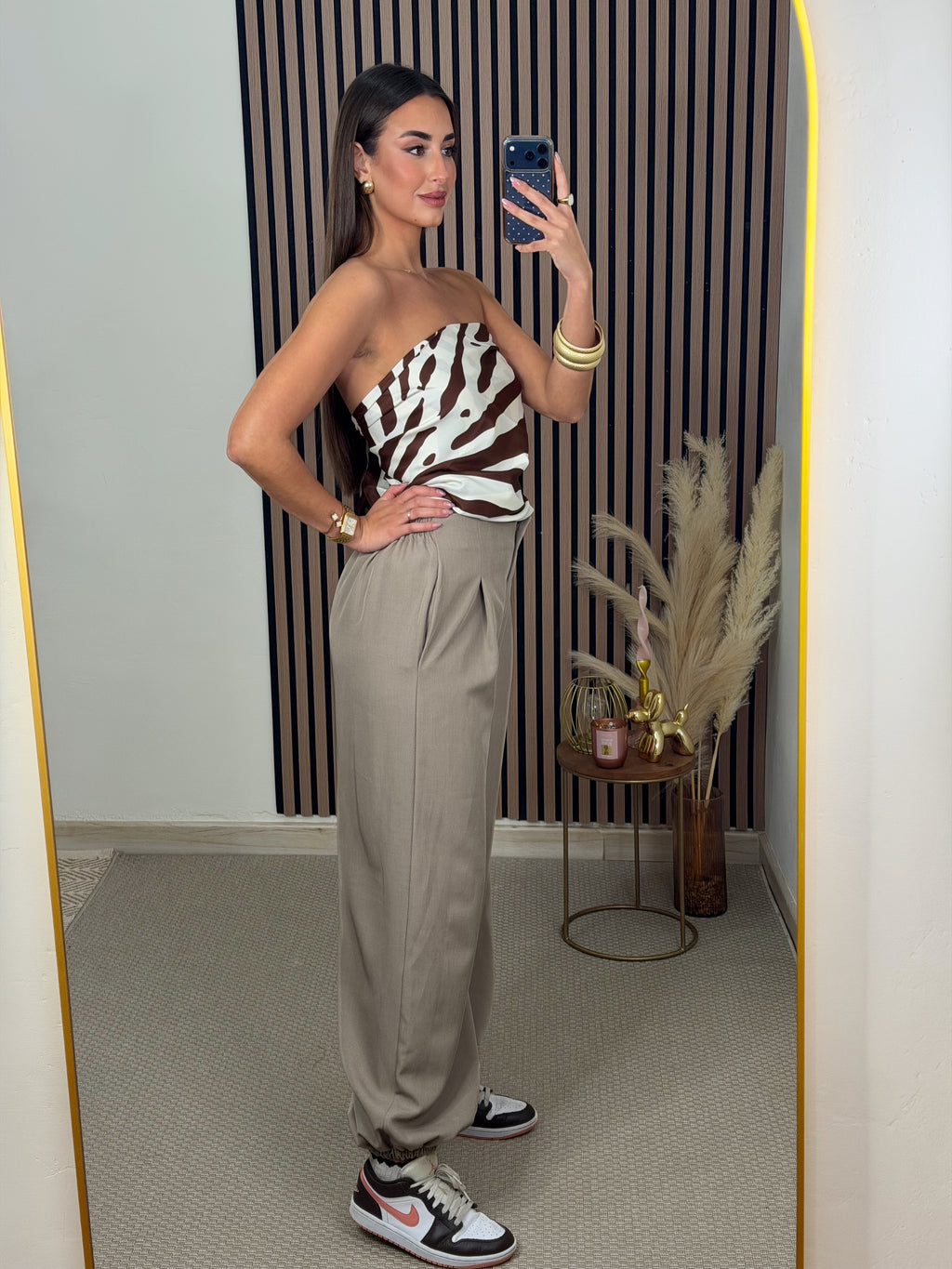 PANTALÓN BALLOON TELA TAUPE