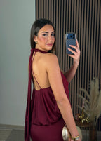 VESTIDO ROSA BURDEOS