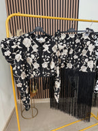 CONJUNTO CANASTA VERANO BORDADO NEGRO