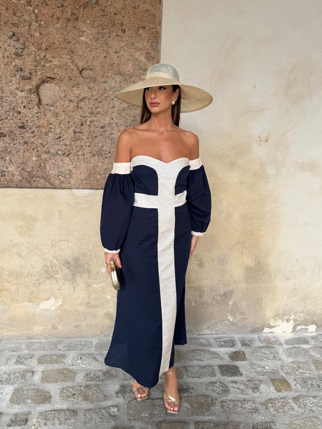 VESTIDO MIMBRE MARINO