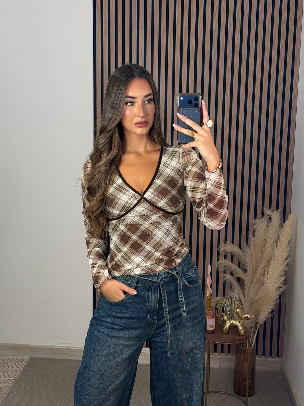 TOP MANDI MARRÓN