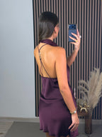 VESTIDO CANNES BERENJENA
