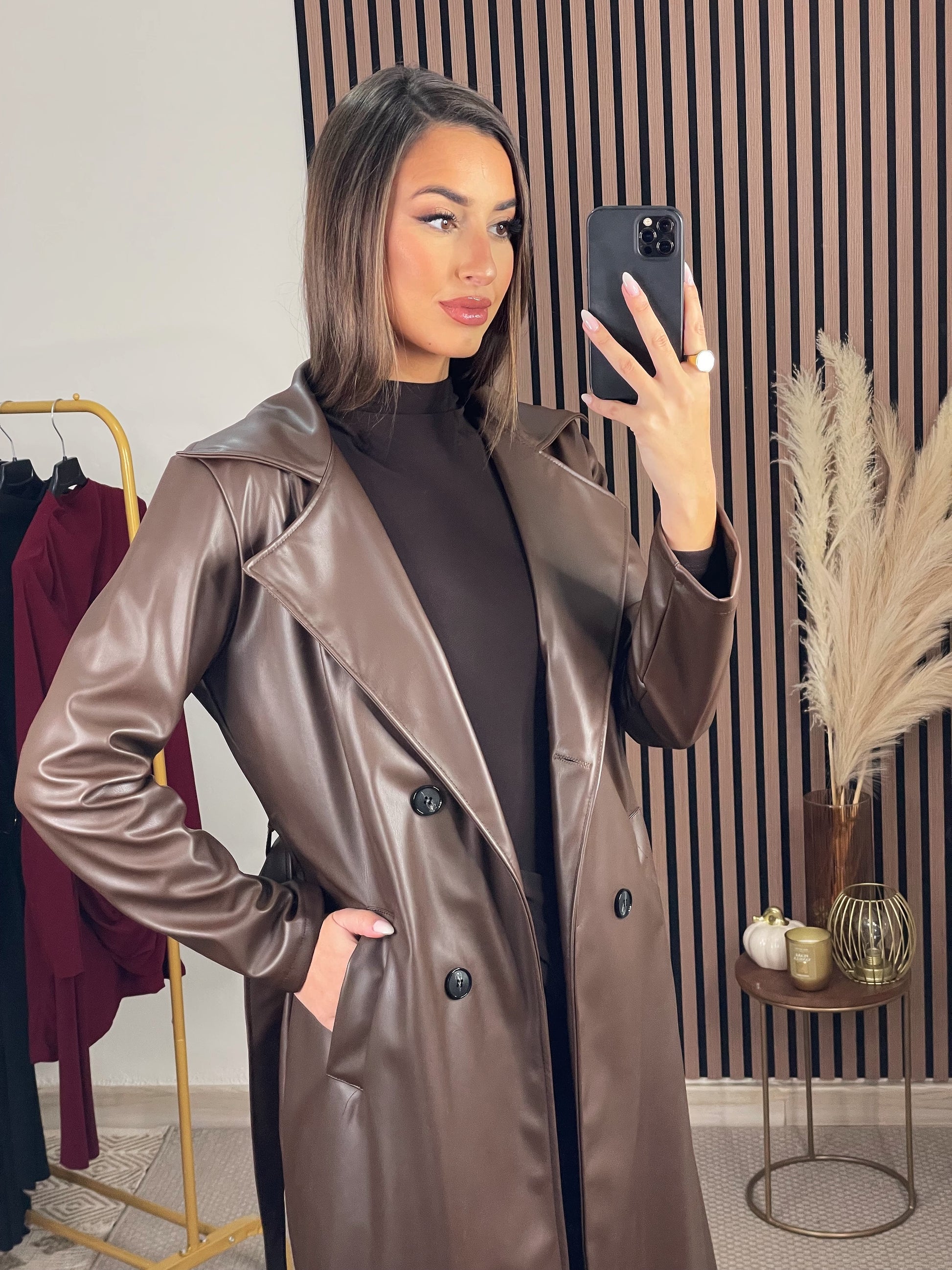 GABARDINA POLIPIEL CHOCOLATE