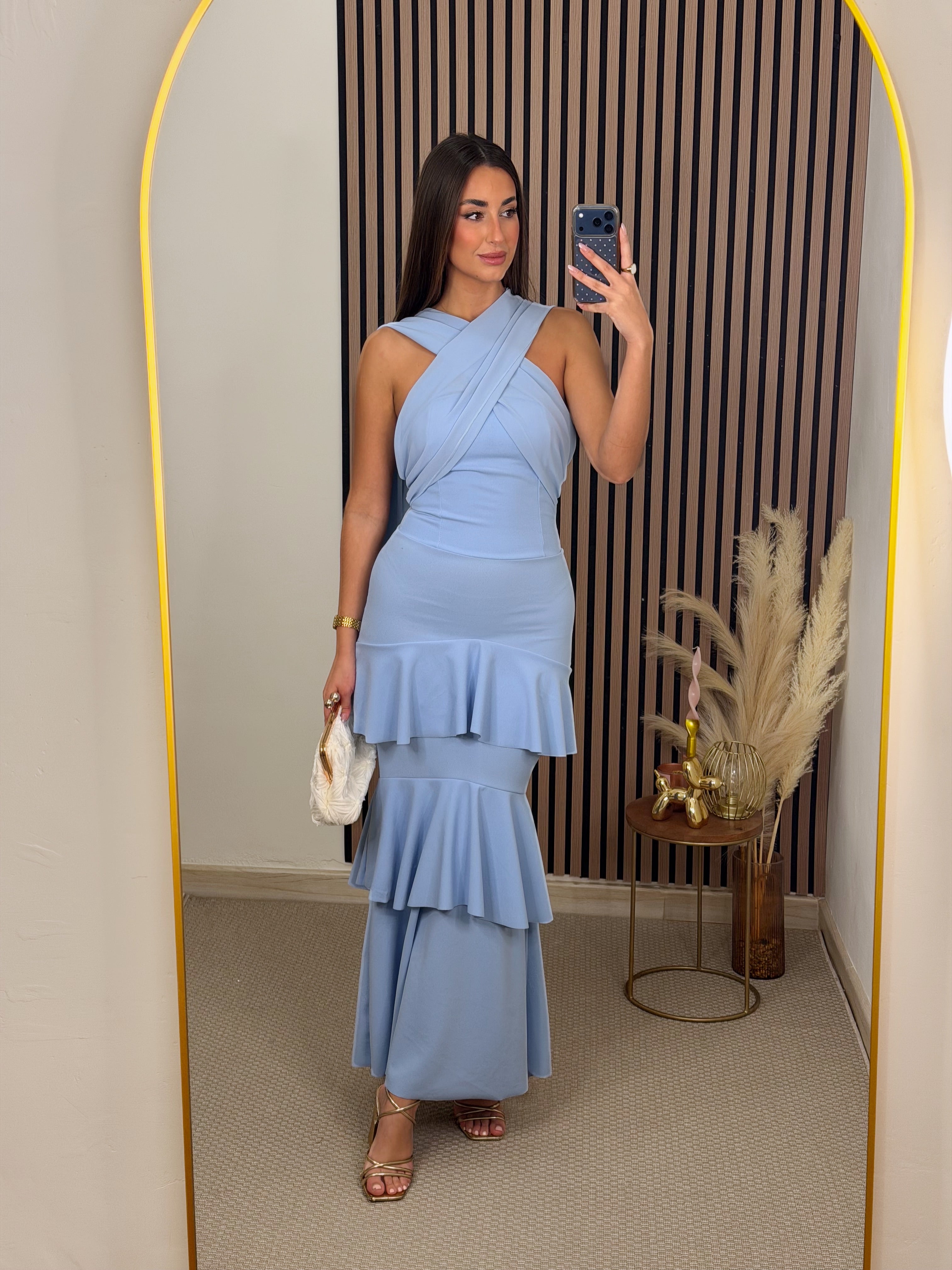 VESTIDO LALA CELESTE