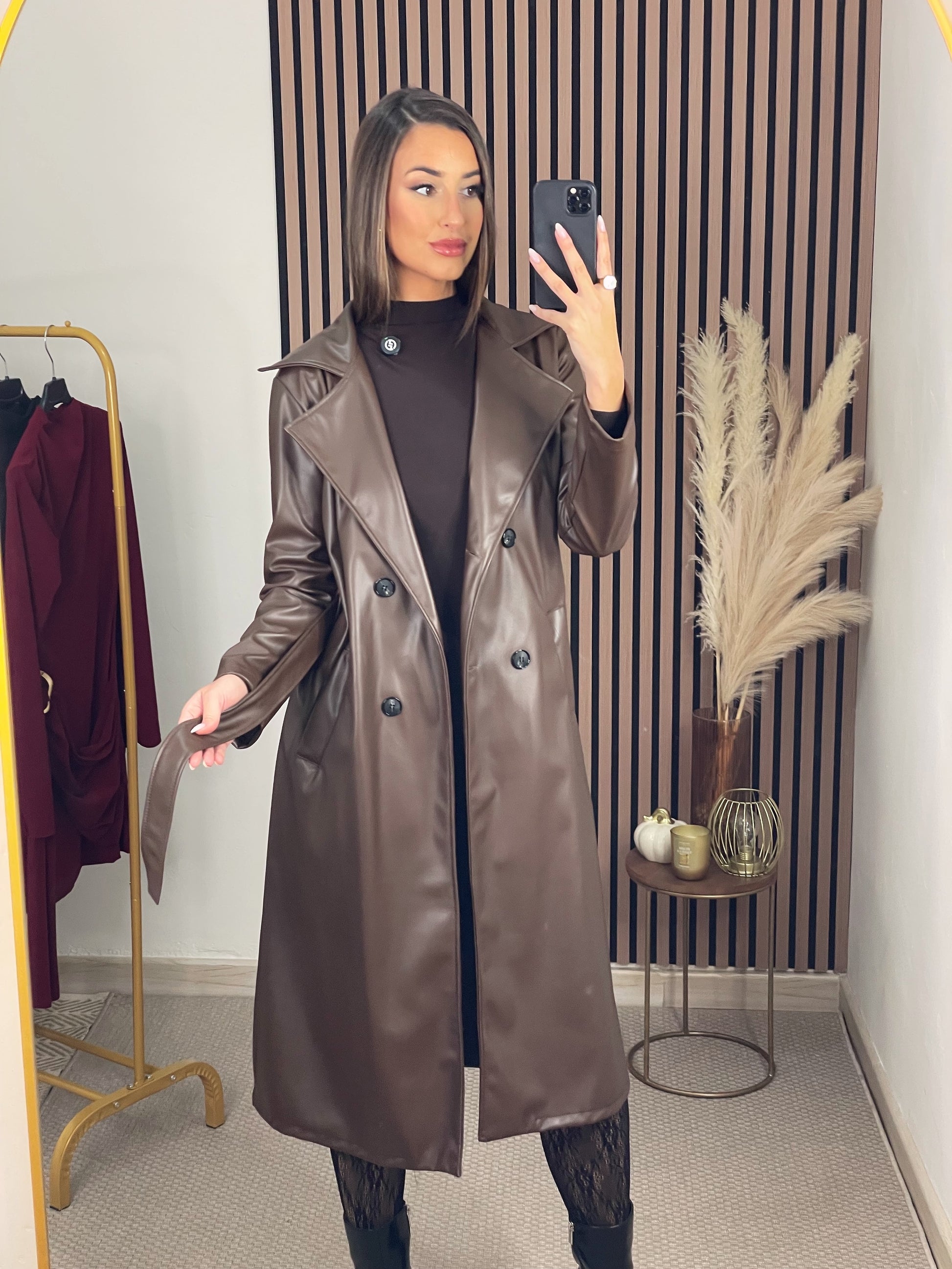 GABARDINA POLIPIEL CHOCOLATE