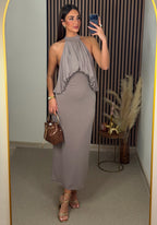VESTIDO ROSA TAUPE
