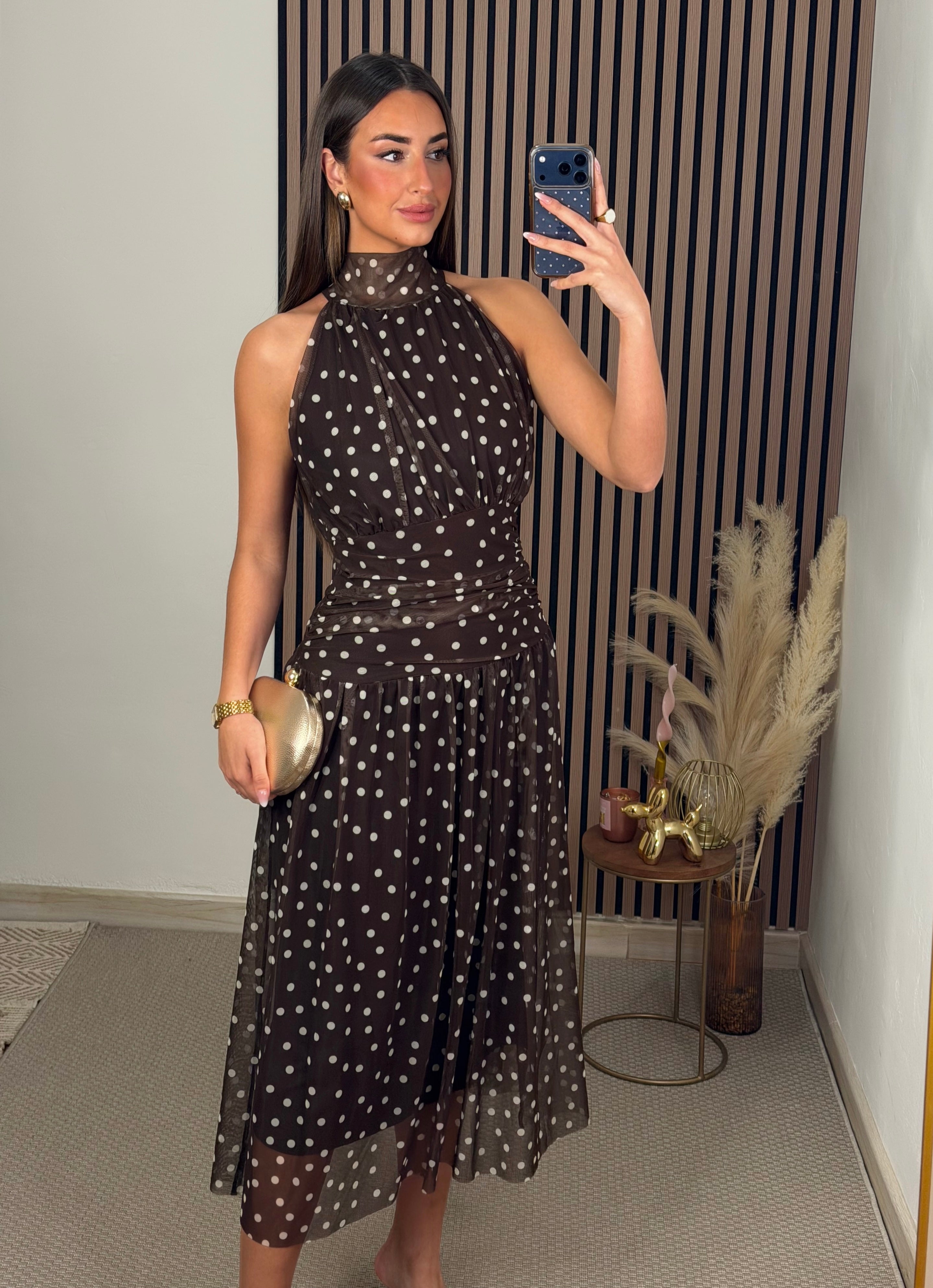 VESTIDO CLAVELLINA MARRÓN