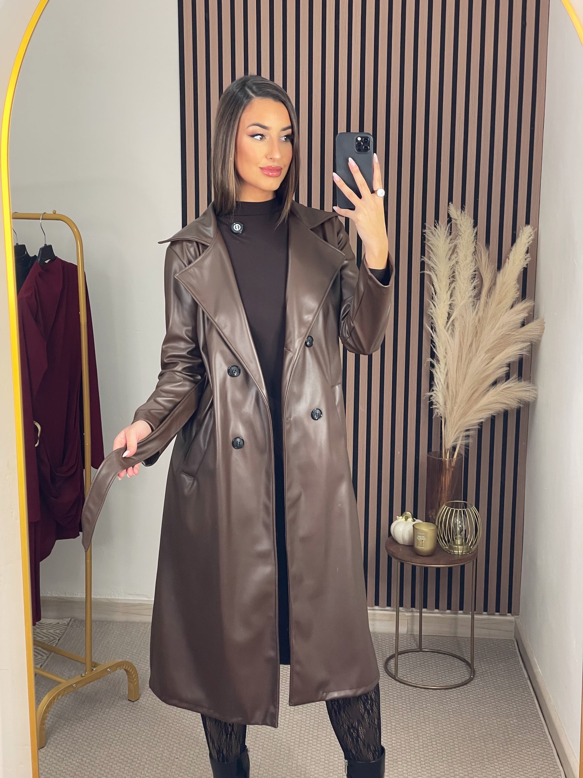 GABARDINA POLIPIEL CHOCOLATE