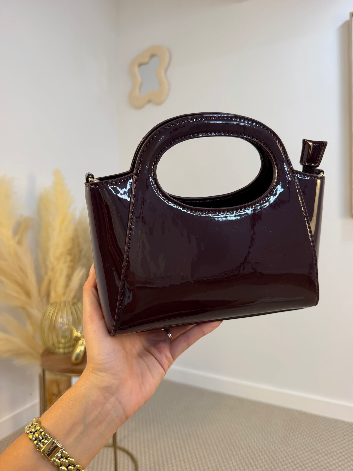 BOLSO GLOSSY BURDEOS