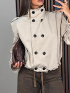 BOMBER GABARDINA BEIGE