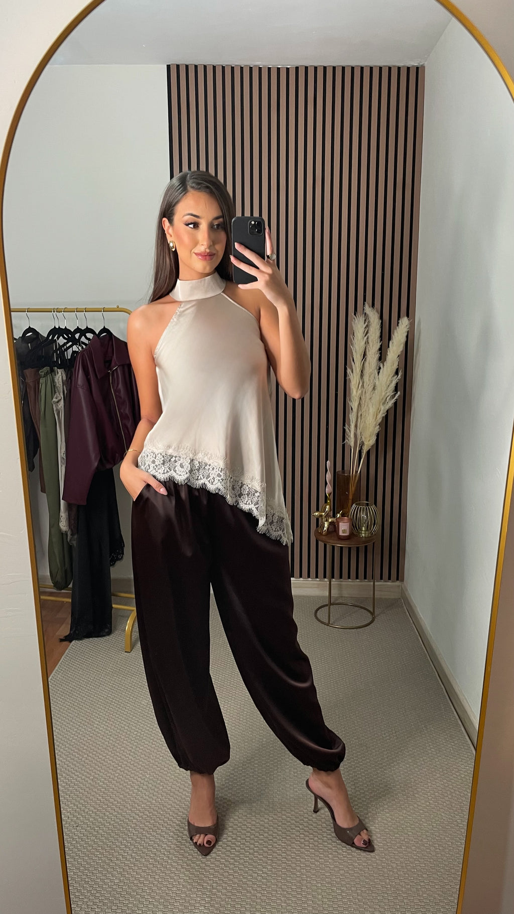 TOP HALTER LENCERO CHAMPÁN