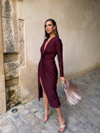 VESTIDO ALBA TINTO