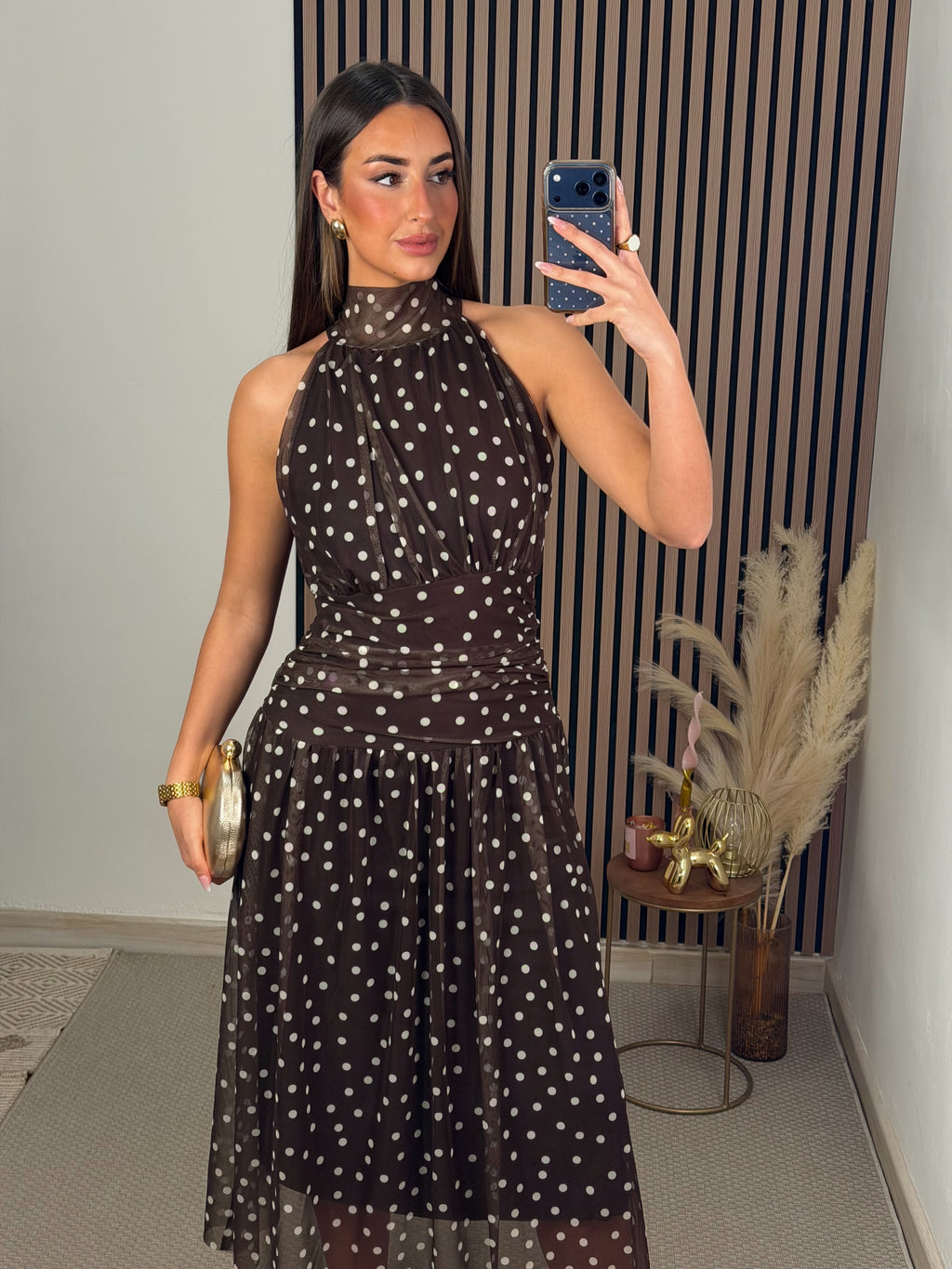 VESTIDO CLAVELLINA MARRÓN