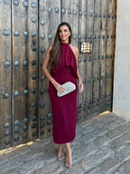 VESTIDO ROSA BURDEOS